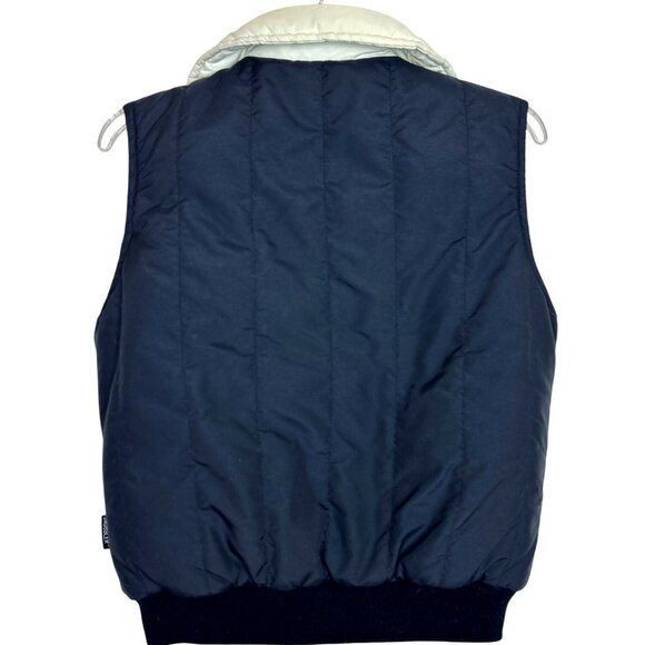 Vtg Snuggler Women's S Down Puffer Ski Vest Black Purple Colorblock Retro 80's - Picture 5 of 14